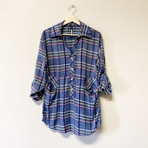 Anthropologie Tracy Reese Plaid Tunic Blouse